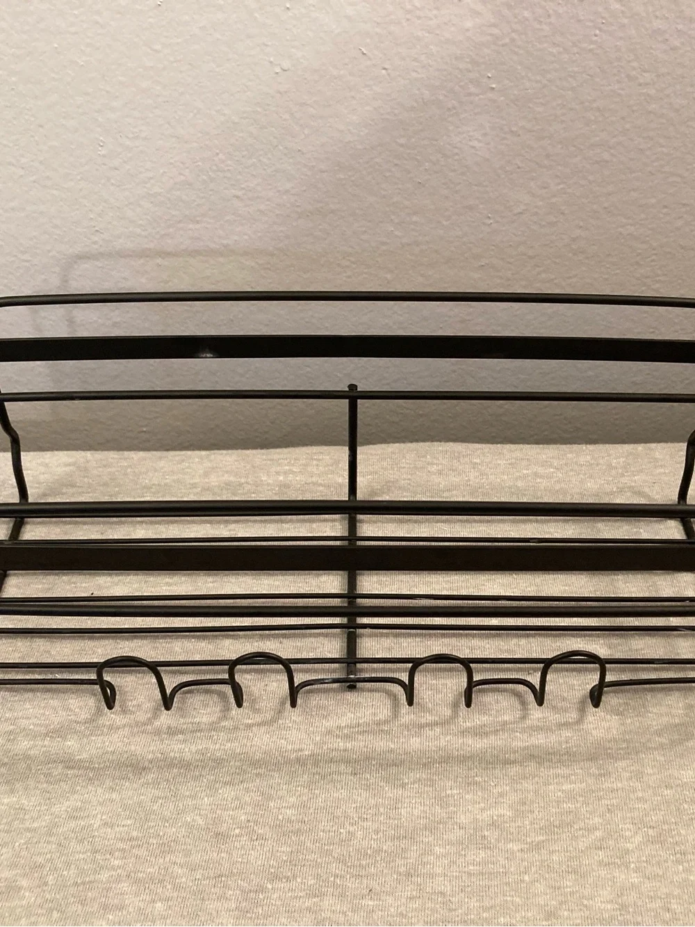 Matched Set of 2 Black Metal Decorative Wire Baskets